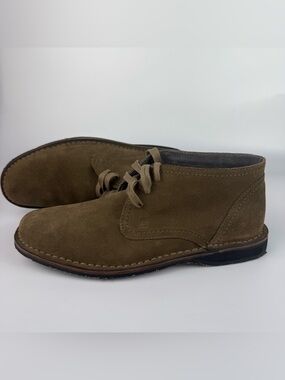 John Varvatos Chukka Ankle Boots Mens Olive/Tan Suede Lace Up Ankle Size 9M